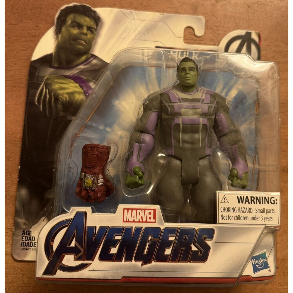 HASBRO MARVEL AVENGERS ENDGAME HULK 6'' ACTION FIGURE WITH‎ INFINITY GAUNTLET